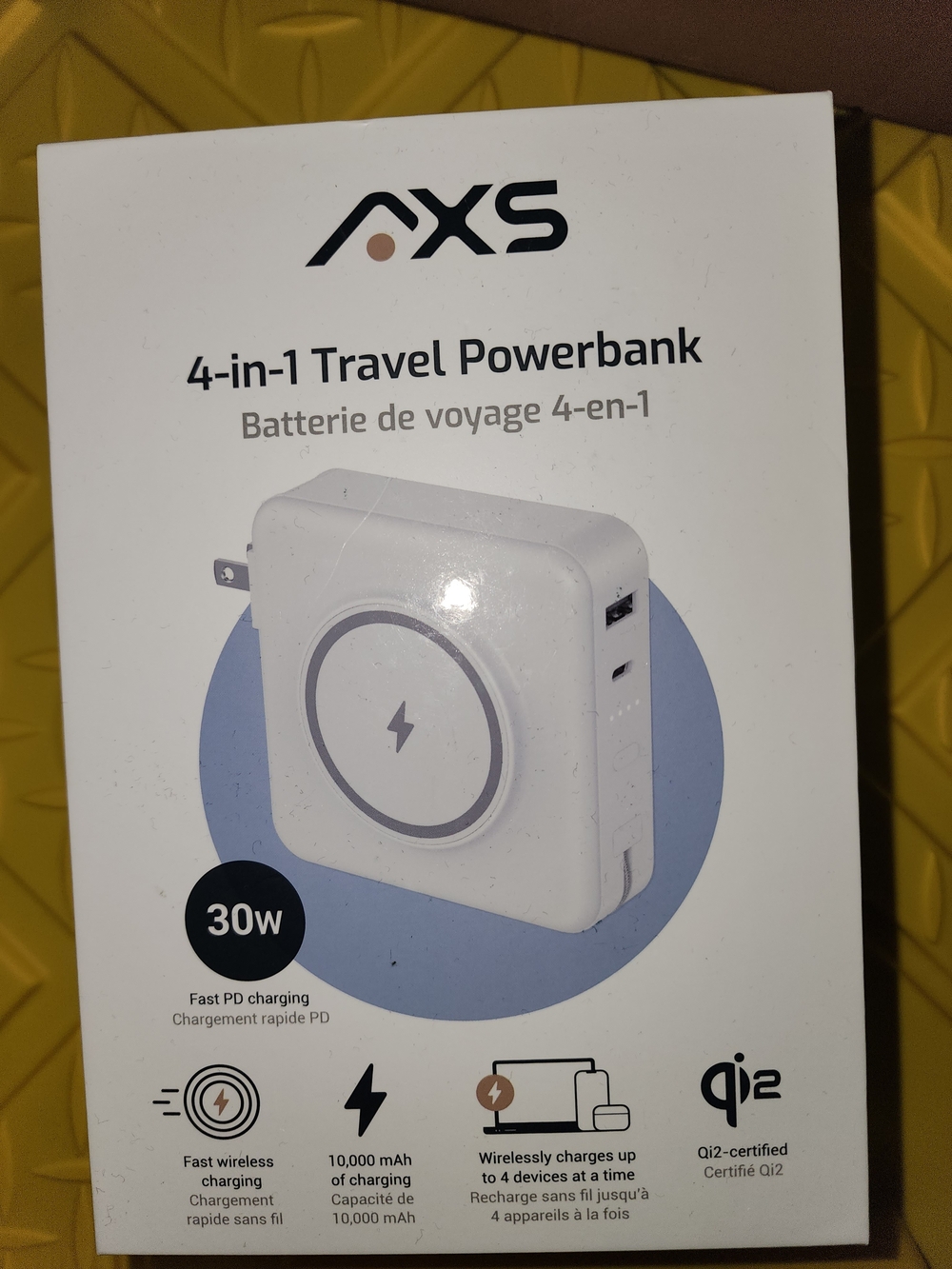 AXS 4-in-1 Travel Powerbank - White